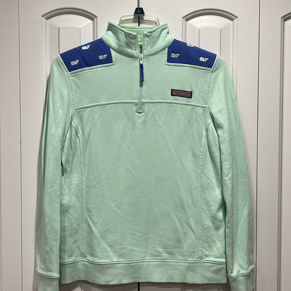 Vineyard Vines Womens Shep Shirt- Pullover front zip. Size XS